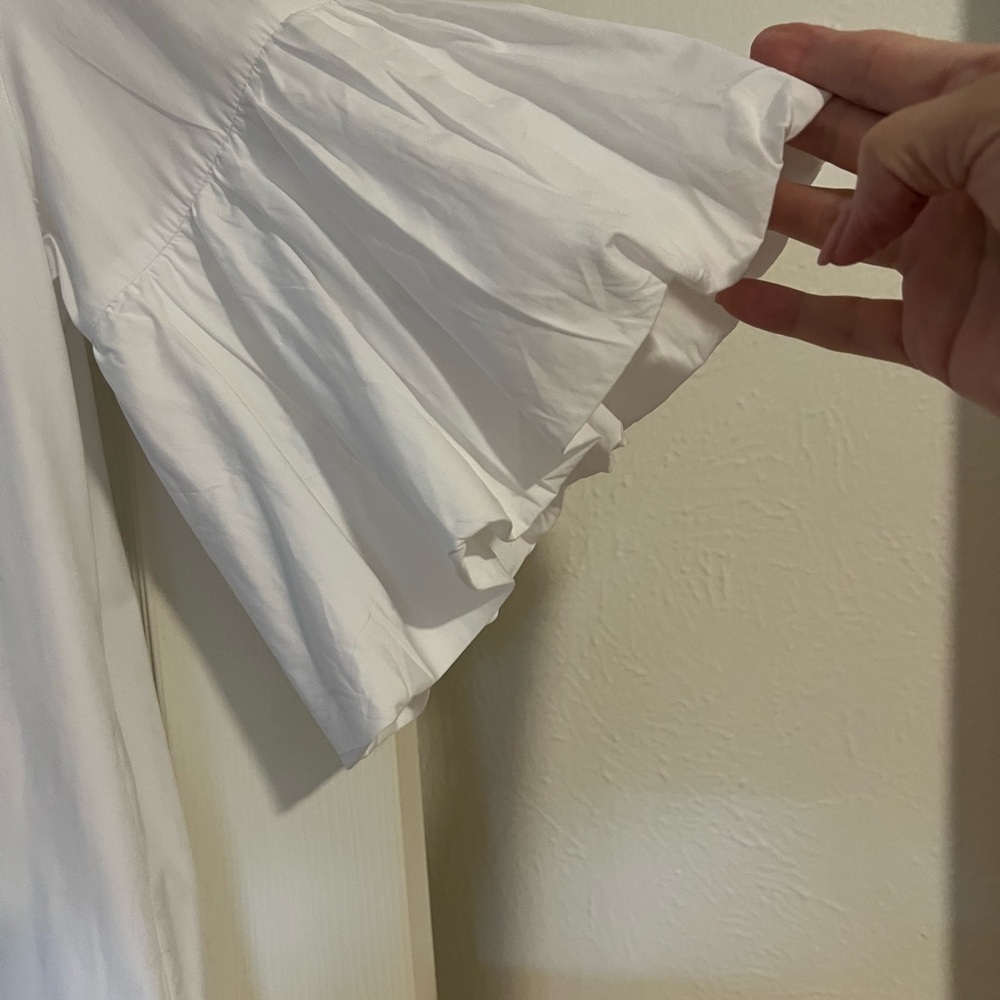 Nordstrom White cotton pull-over shirt dress. - Picture 2 of 8
